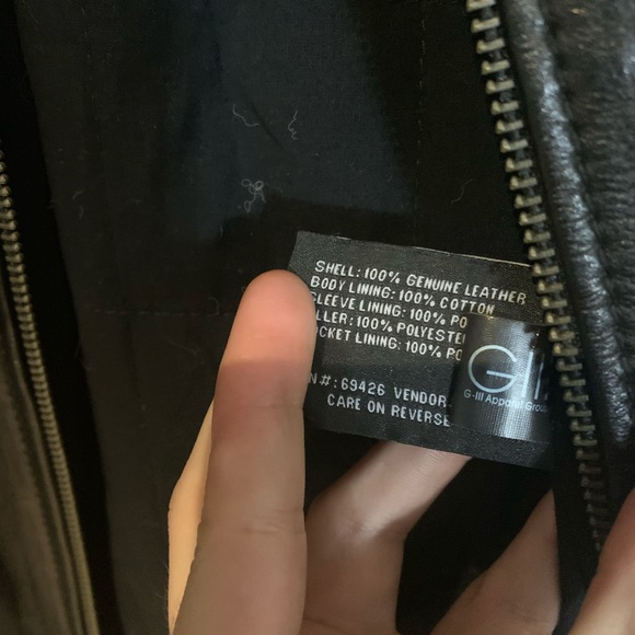 Black Rivet Leather Jacket - Picture 2 of 3